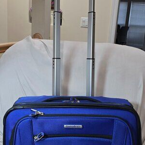 Samsonite Rolling Briefcase Carry On Laptop Weekend Travel Bag Luggage Blue